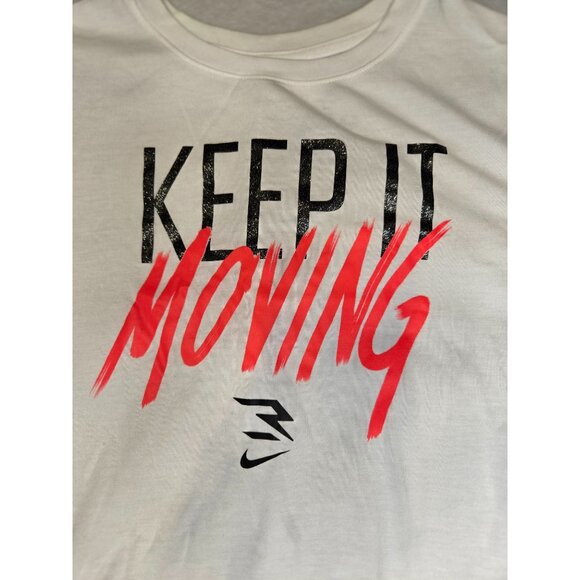 Nike 3Brand "Keep‎ It Moving" Graphic T-Shirt Split Back Athletic Sports S Youth - Picture 2 of 6